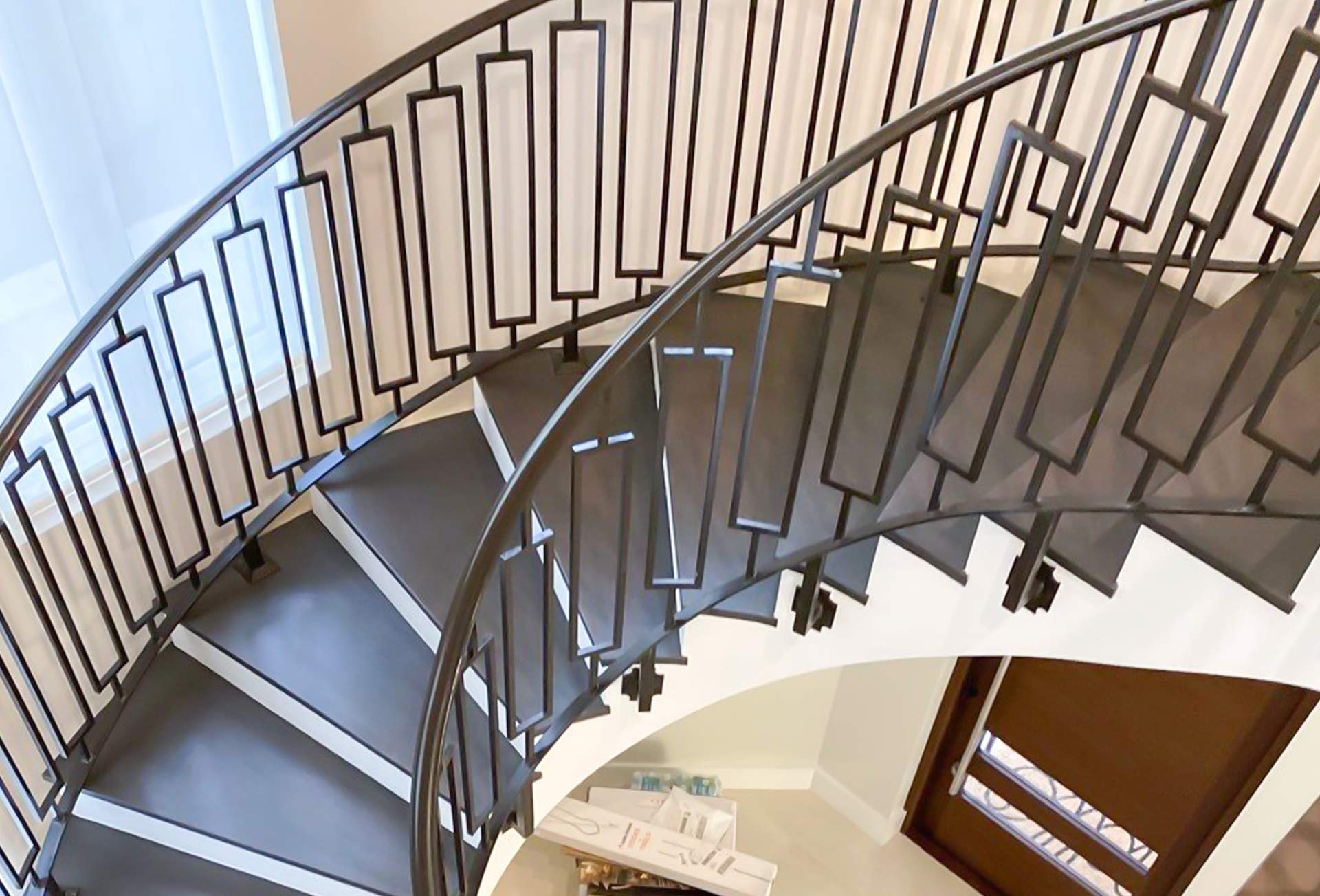 Interior metal staircase