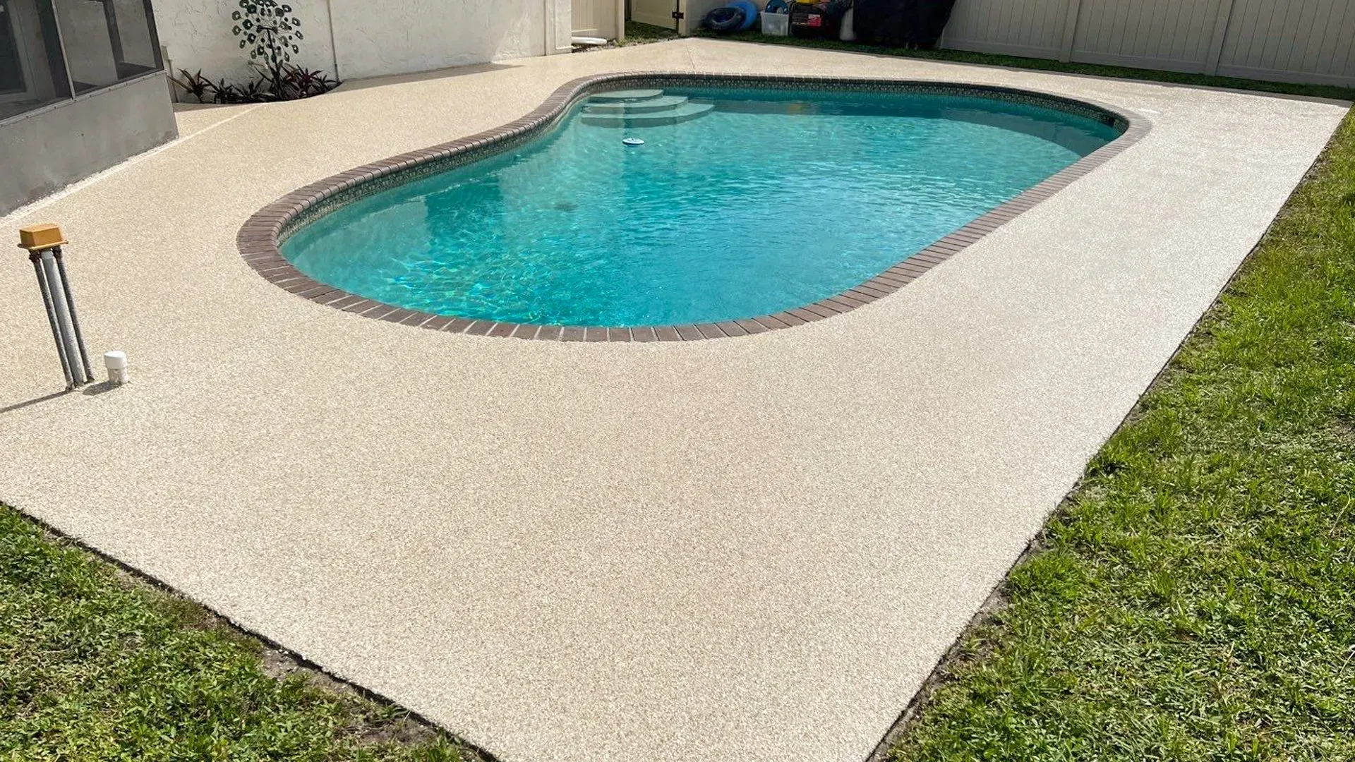 concrete coated pool deck in florida