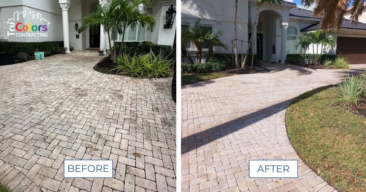 Tru Colors Contracting pressure washing before and after