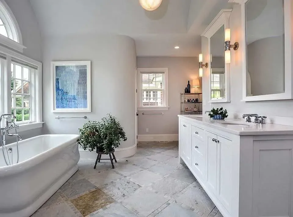 Sherwin Williams agreeable gray bathroom