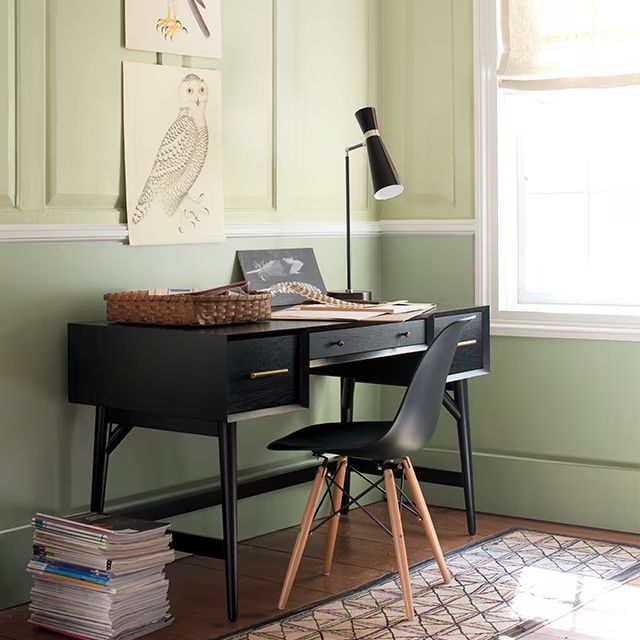 Green monochromatic color scheme by Benjamin Moore