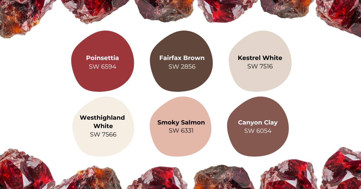 Garnet birthstone palette