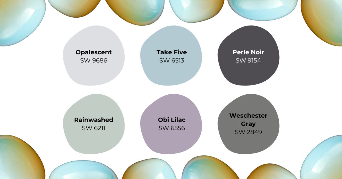 Opal birthstone color palette