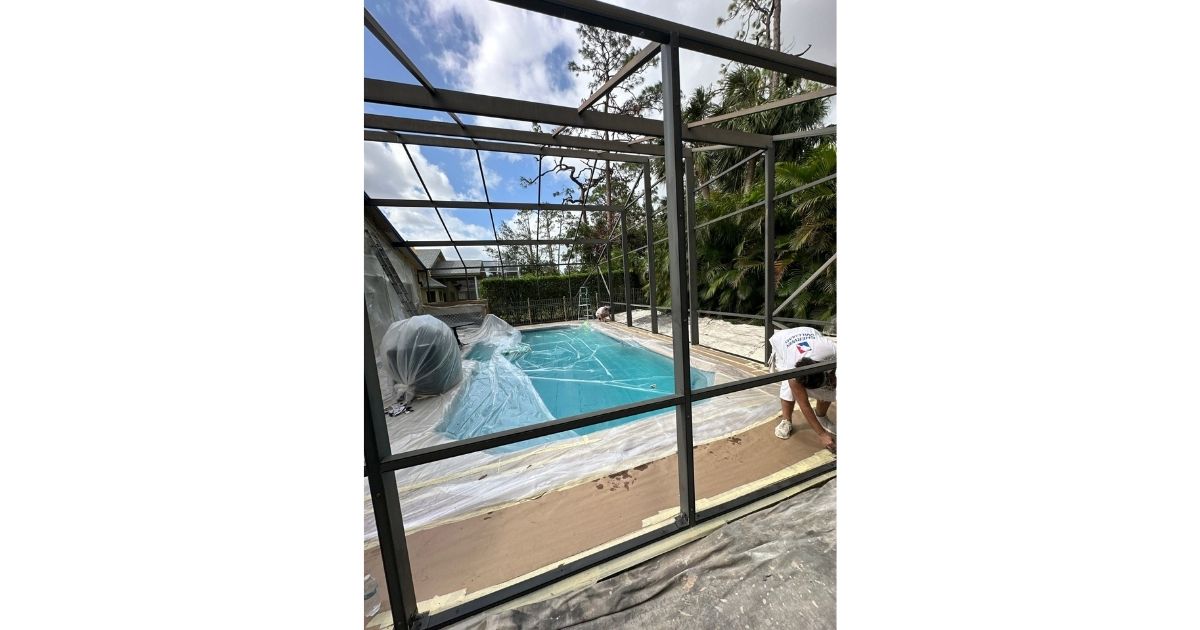 Painting a pool enclosure in florida