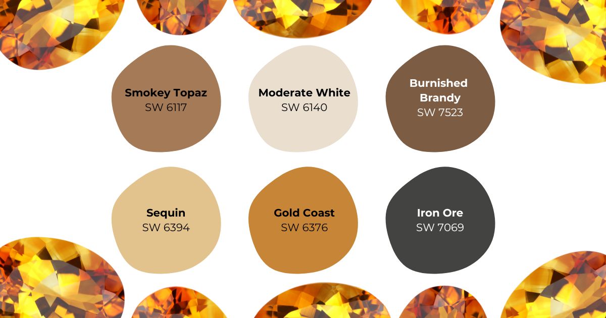 Topaz birthstone color palette