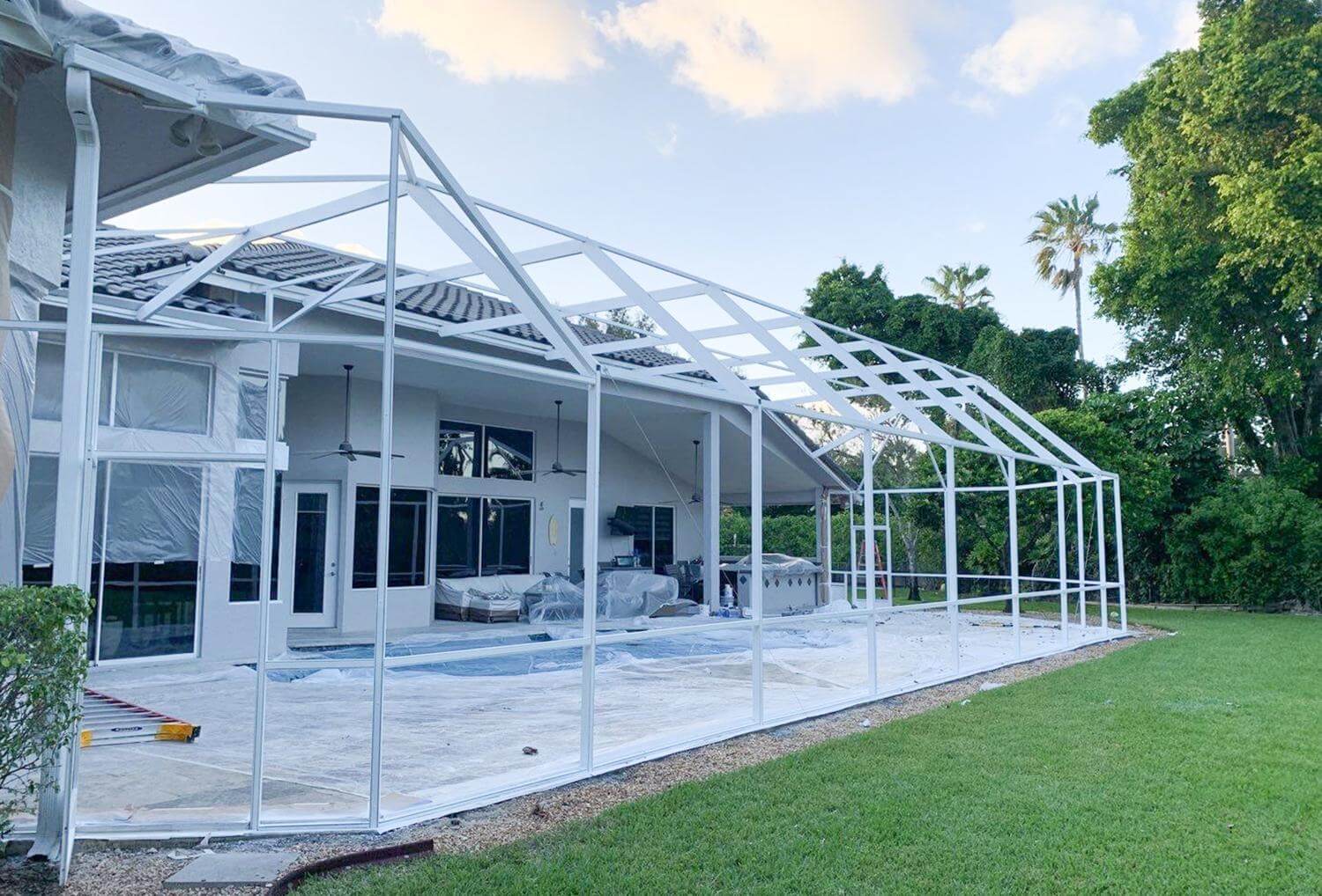 Painting a pool enclosure in florida