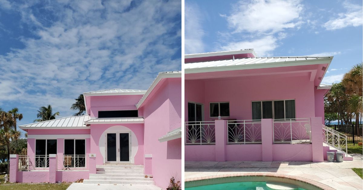 pink home in deerfield beach - Tru Colors Contracting pink home in deerfield beach