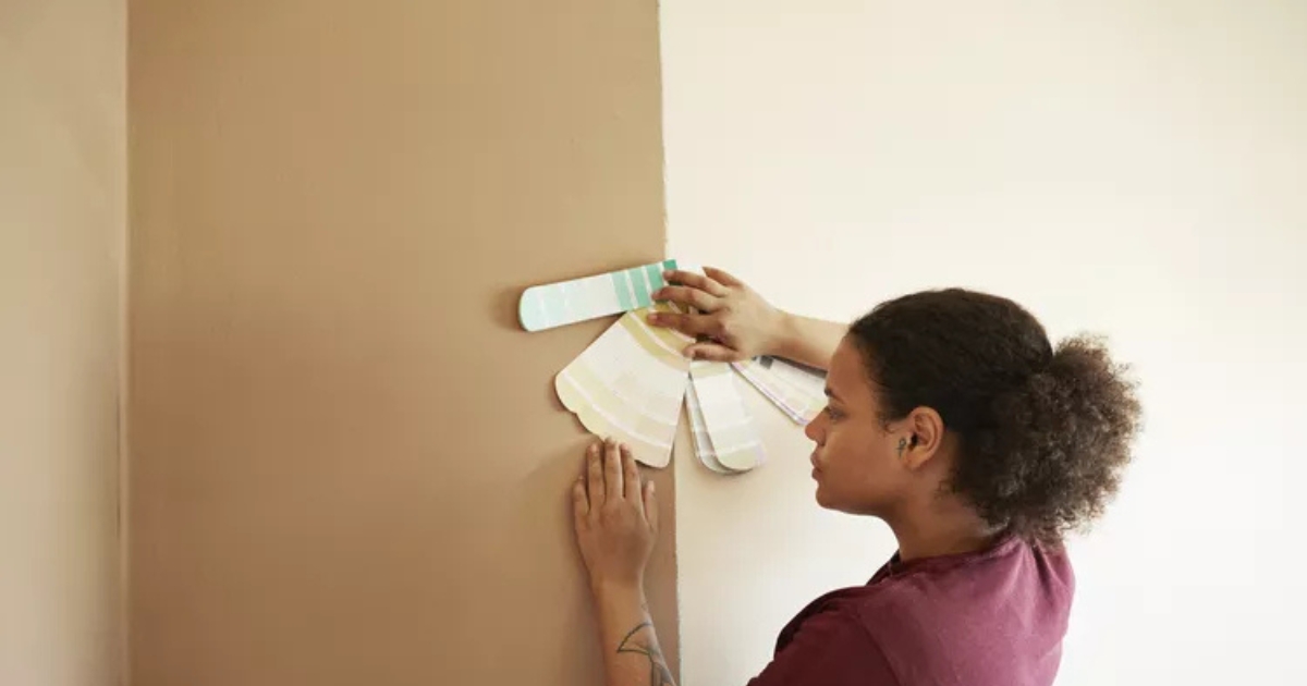 Person color matching wall color