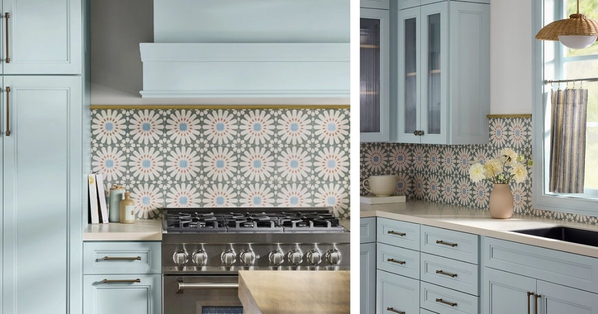 Sherwin-Williams Tradewind painted kitchen