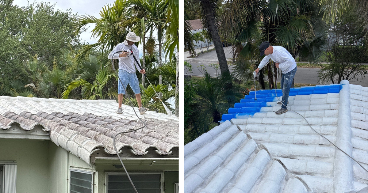 Roof pressure washing and painting - Tru Colors Contracting Roof pressure washing and painting