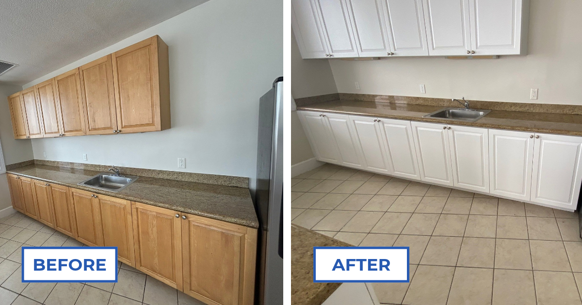 Tru Colors contracting before and after cabinet painting - Tru Colors Contracting Before and after cabinet painting in south florida